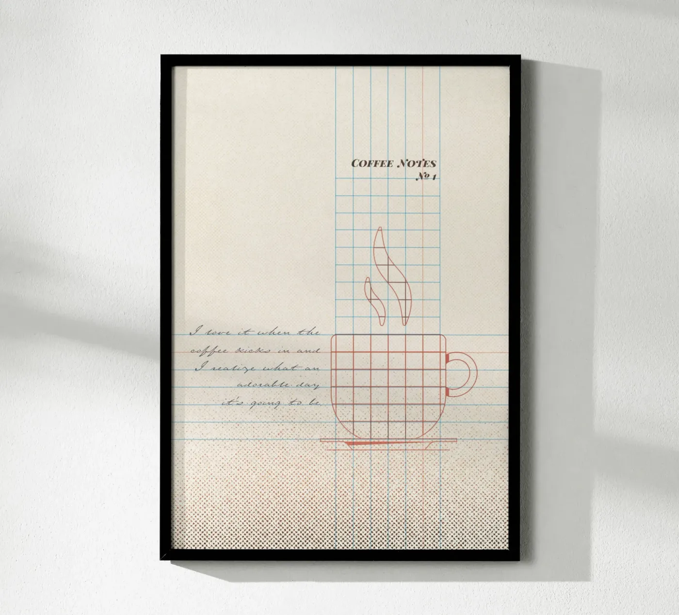 Caffee Notes Nr. 01 poster by lazydaypaper