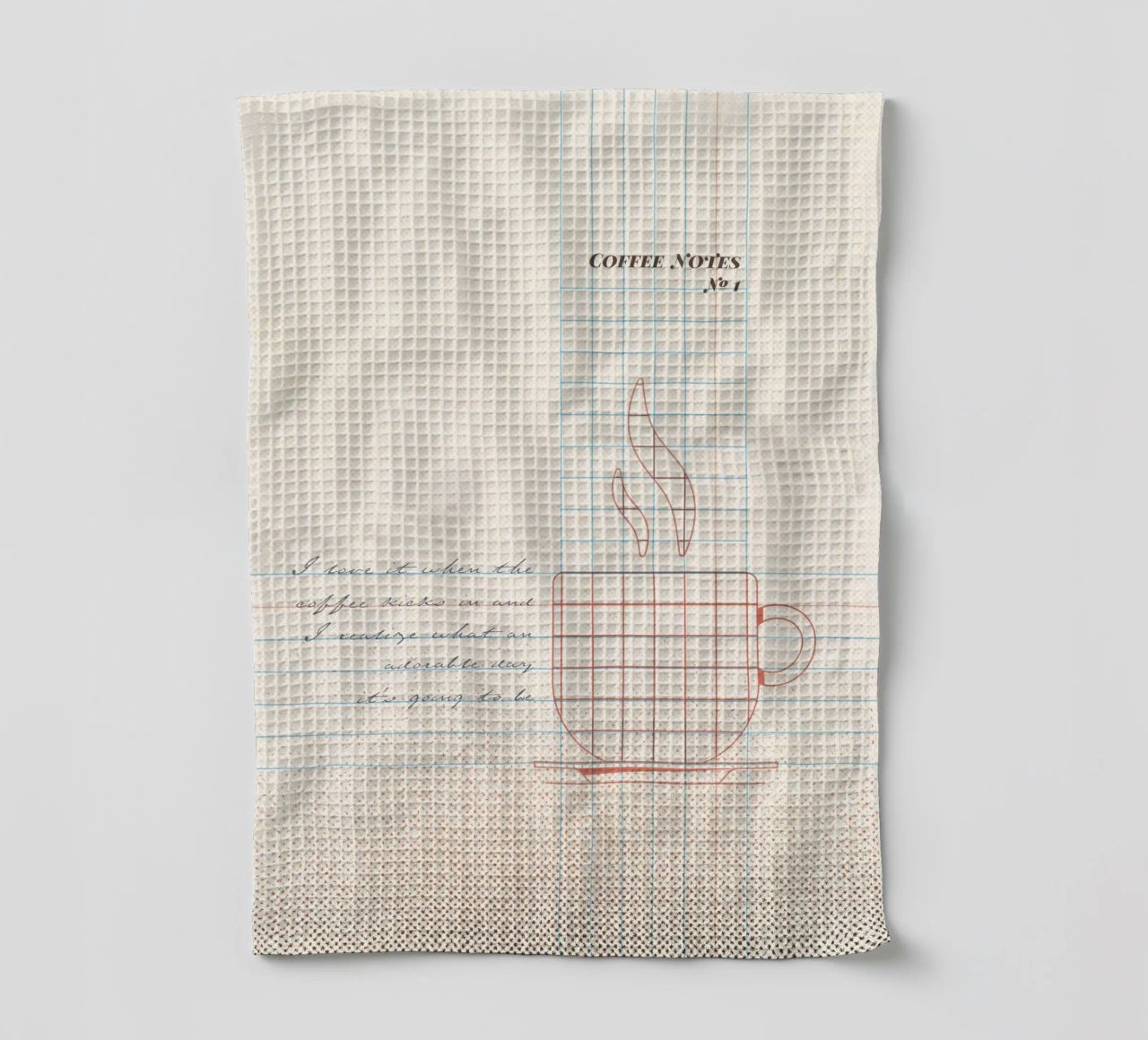 Caffee Notes Nr. 01 canovaccio da cucina da lazydaypaper