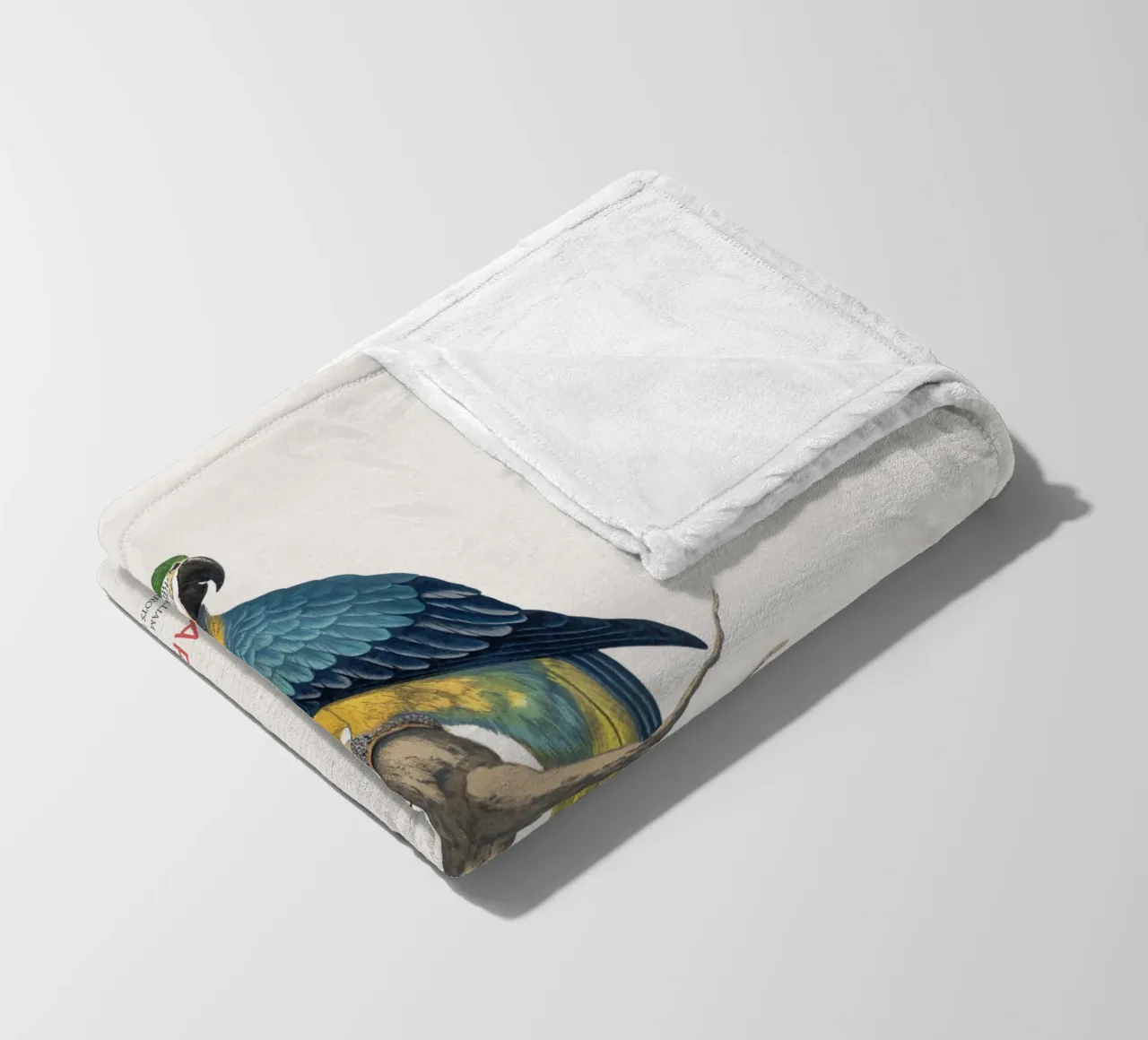 Ara blu e gialla o Ara ararauna coperta in pile da Vintagrafica