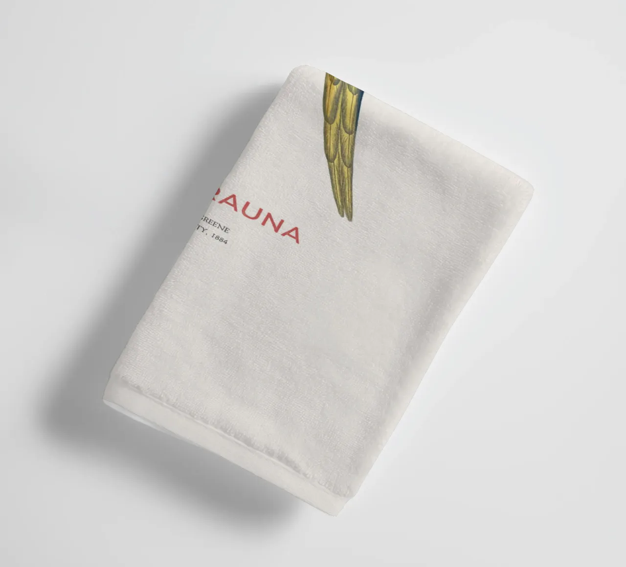 Blauer und gelber Ara oder Ara ararauna Handtuch von Vintagrafica