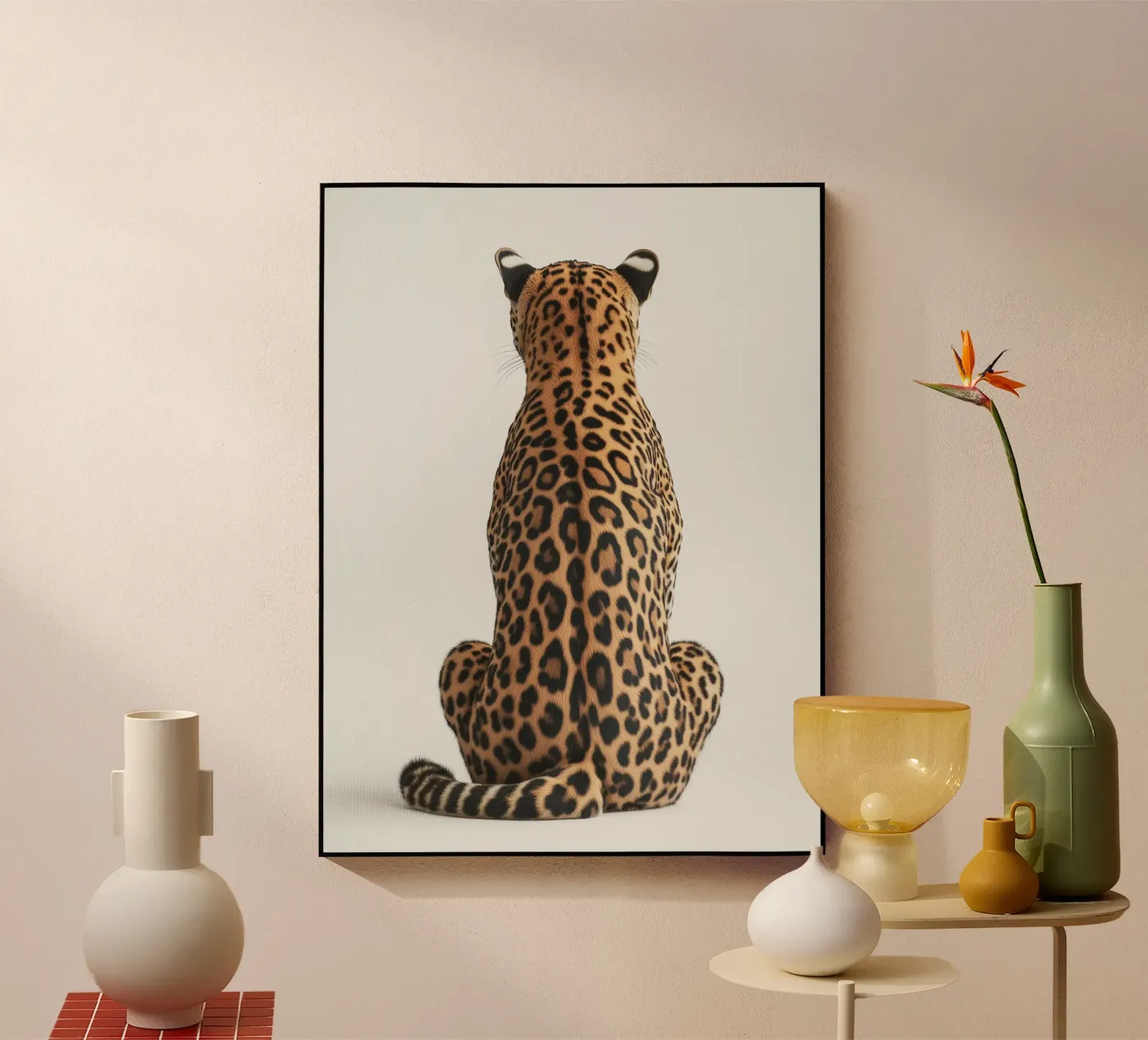 Elegantes Leopardentier Acryl-Glas von Carinaprint