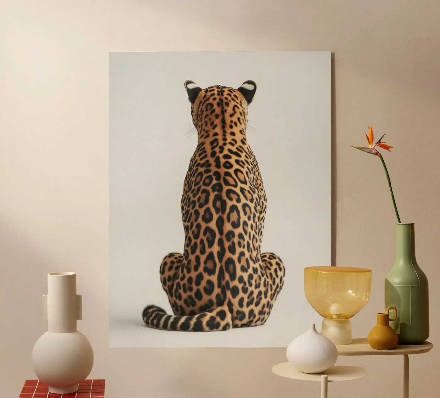 Elegantes Leopardentier Acryl-Glas von Carinaprint
