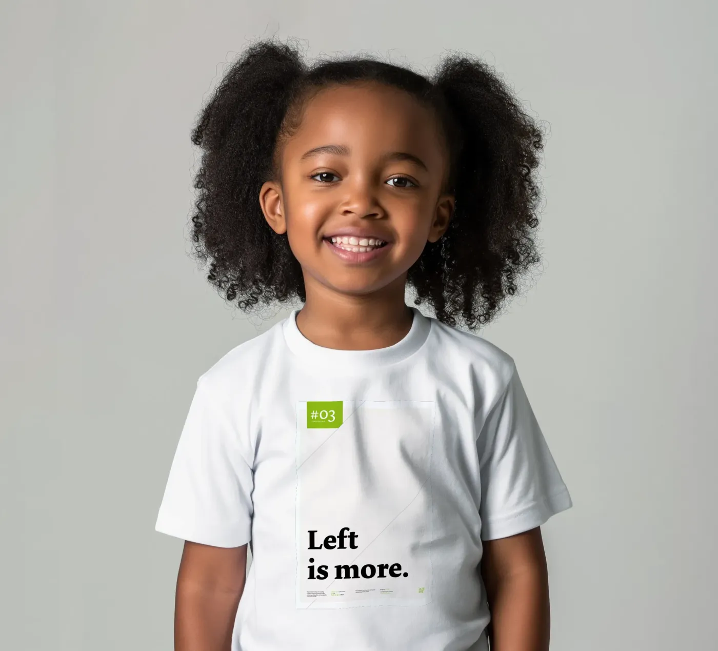 Left is more t-shirt bambini da Stefano Joker Lionetti