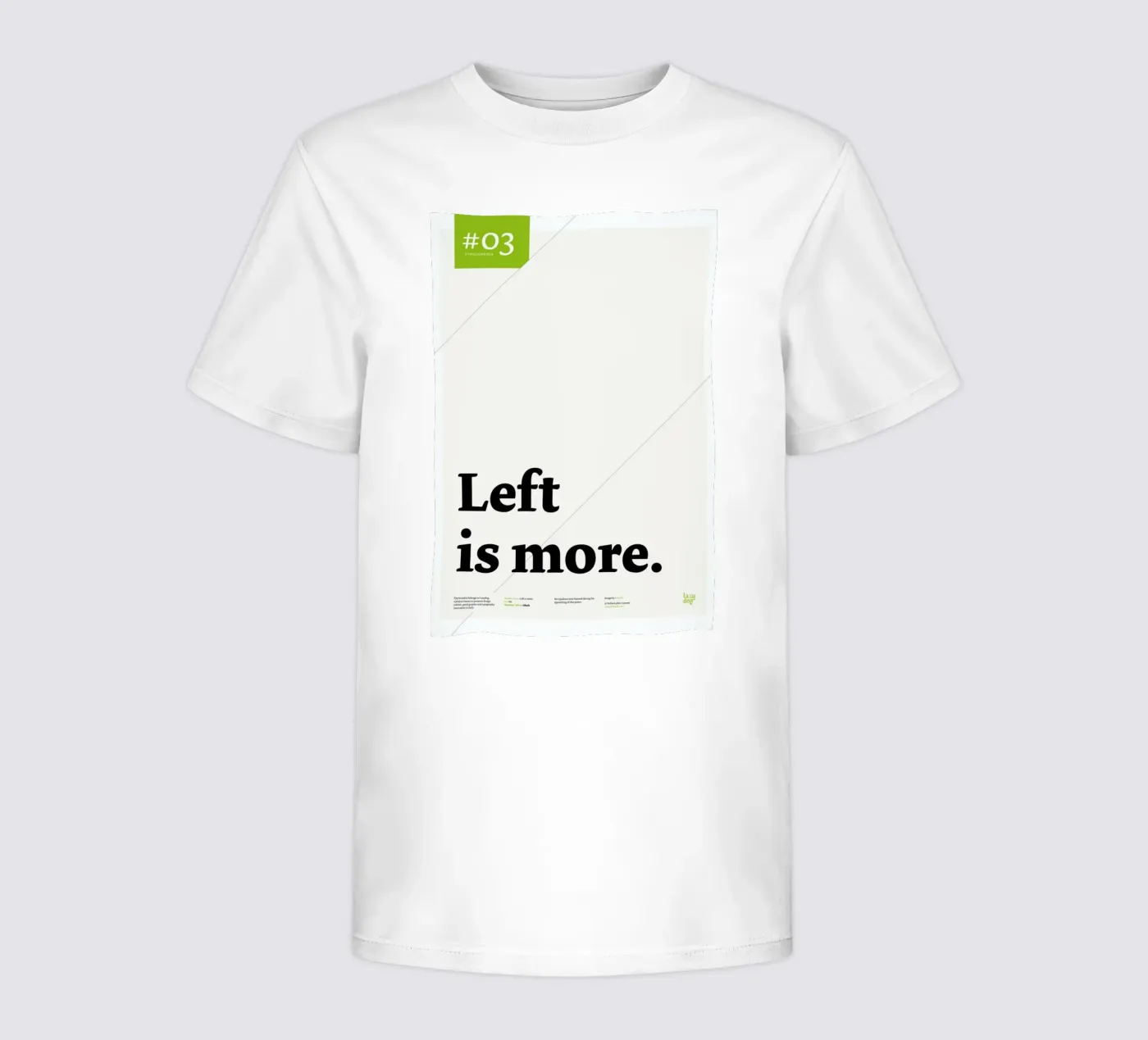 Left is more t-shirt bambini da Stefano Joker Lionetti