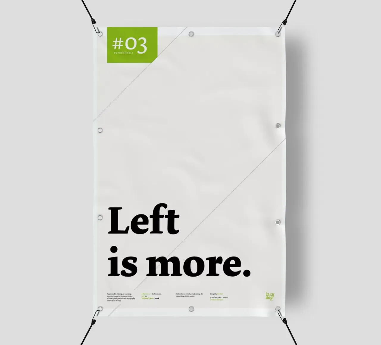 Left is more telo in pvc da Stefano Joker Lionetti