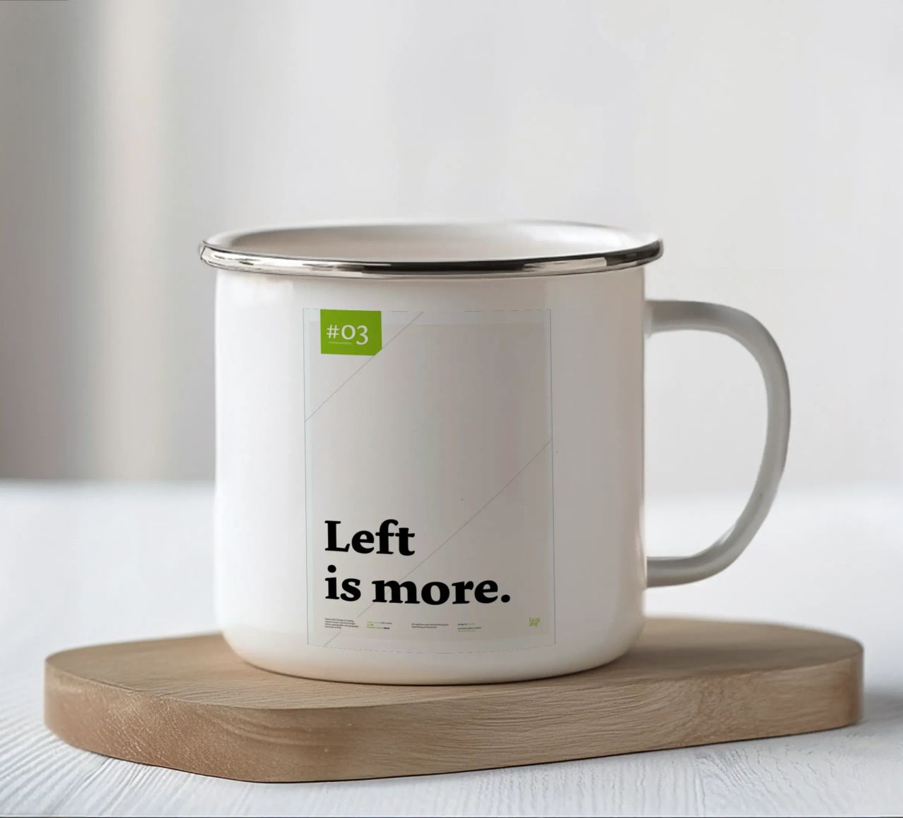 Left is more tazza in smalto da Stefano Joker Lionetti