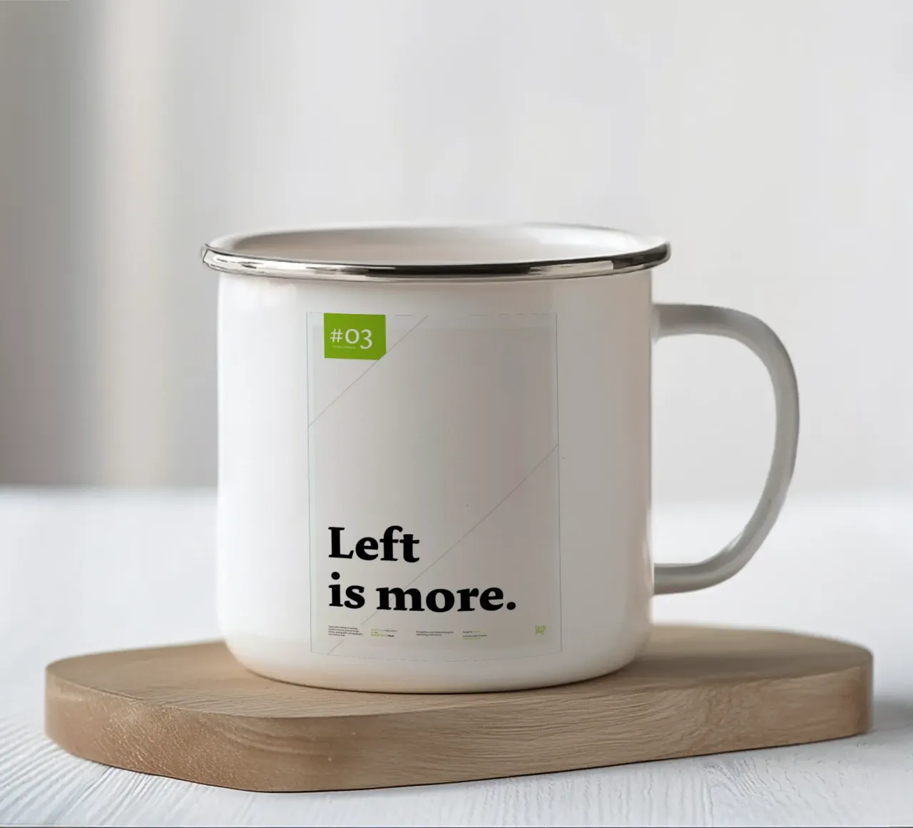 Left is more Emaille Tasse von Stefano Joker Lionetti