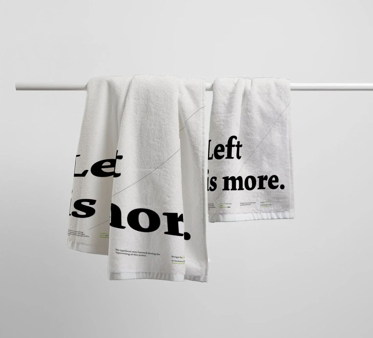 Left is more asciugamano da bagno da Stefano Joker Lionetti