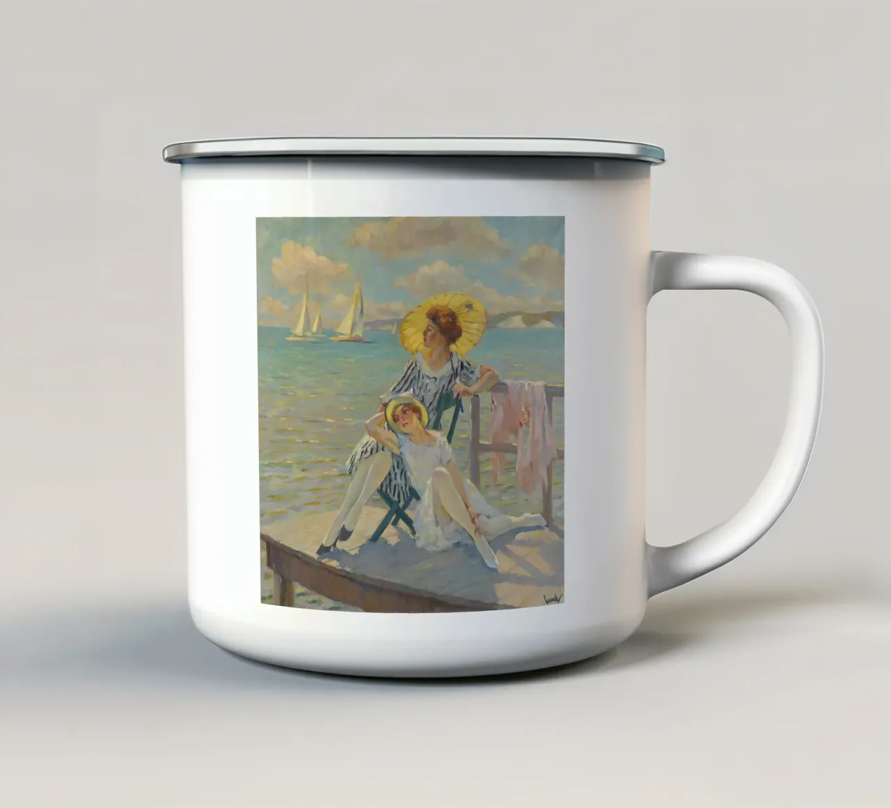 Edward Cucuel - Nel sole tazza in smalto da ARTOTHEK