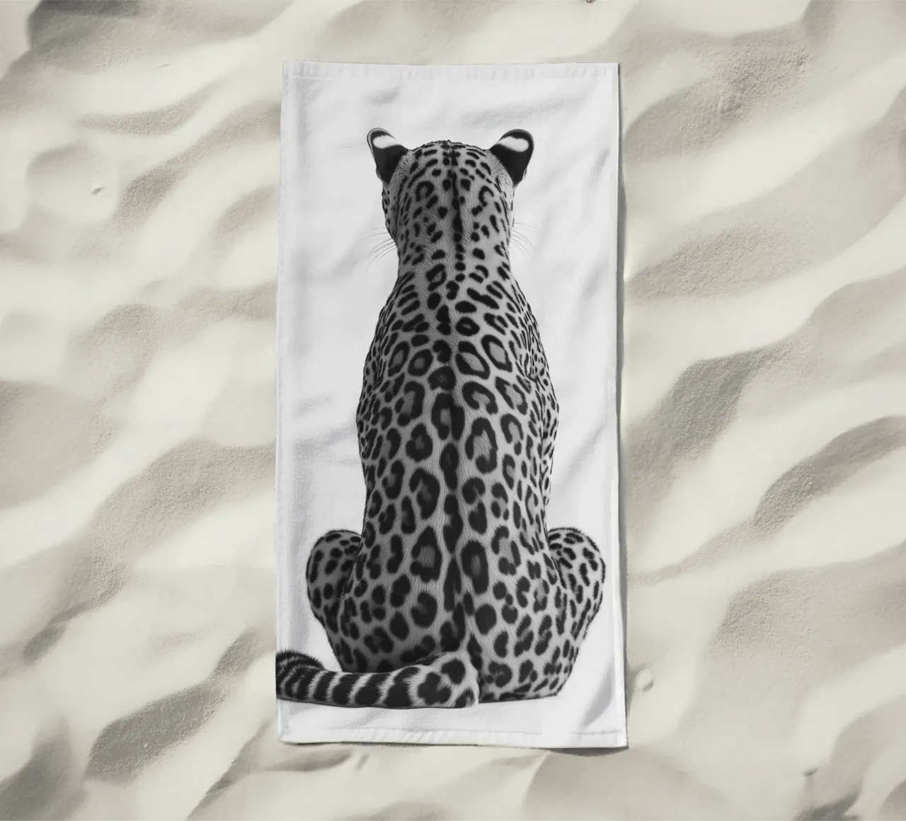 B&N Leopardo a riposo telo mare da Carinaprint