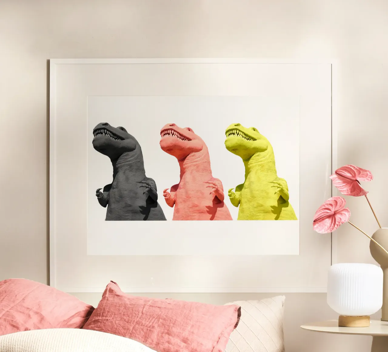 Dinos poster con telaio in alluminio da Simon Koy