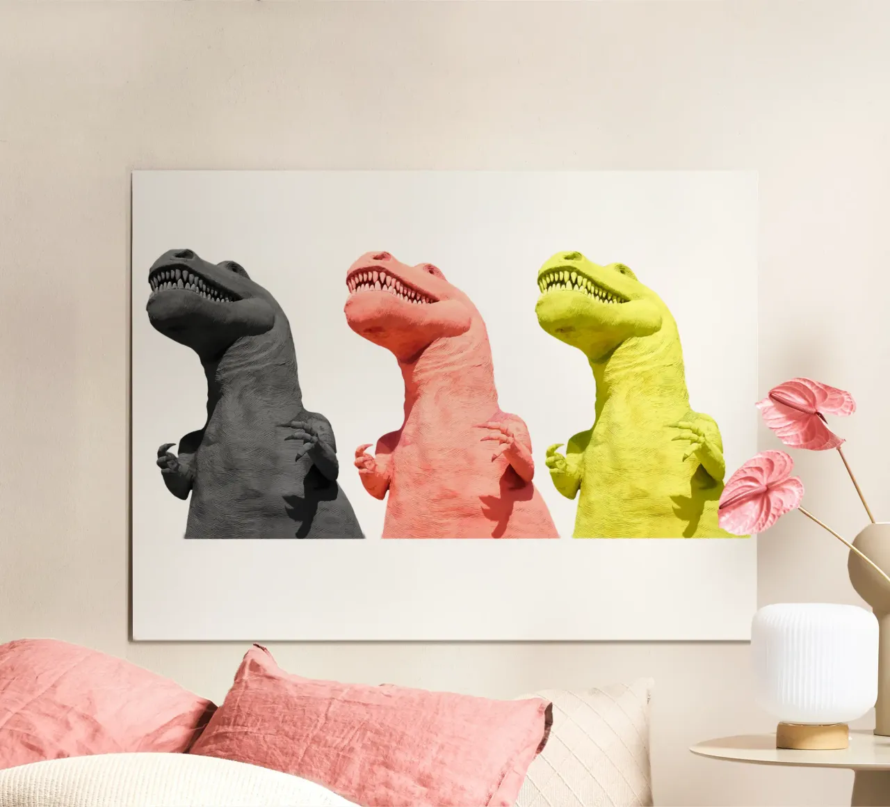 Dinos poster con telaio in alluminio da Simon Koy