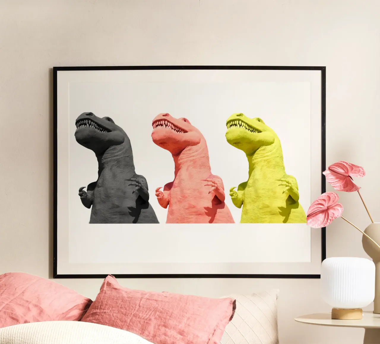 Dinos poster con telaio in alluminio da Simon Koy