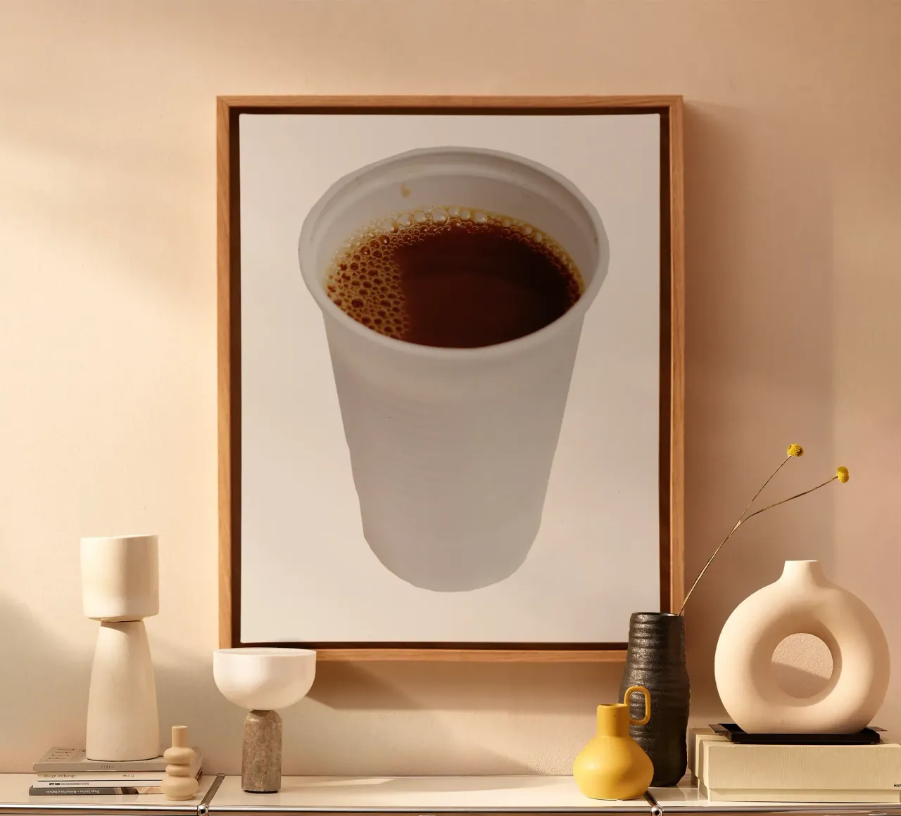 Caffè di plastica tela con Cornice a cassetta da Simon Koy