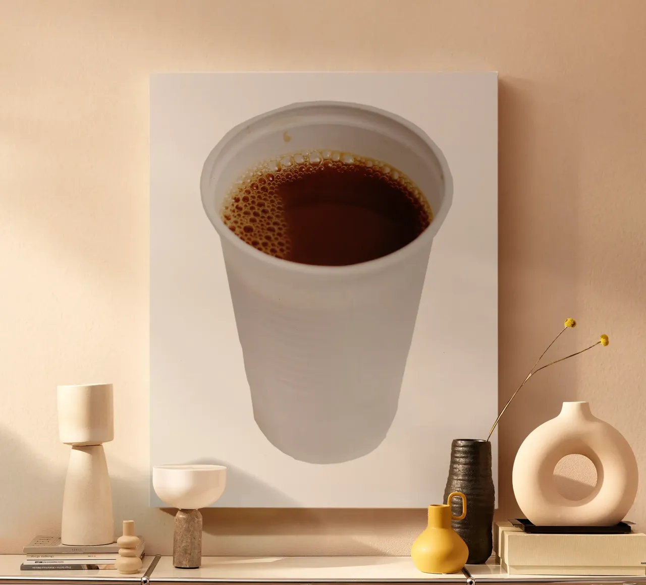 Caffè di plastica tela con Cornice a cassetta da Simon Koy