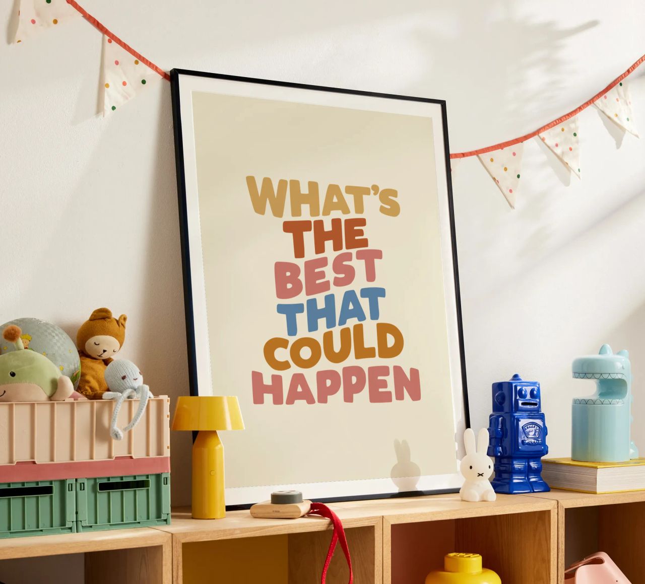 Was ist das Beste, was passieren kann Typografie Druck Poster von THE MOTIVATED TYPE