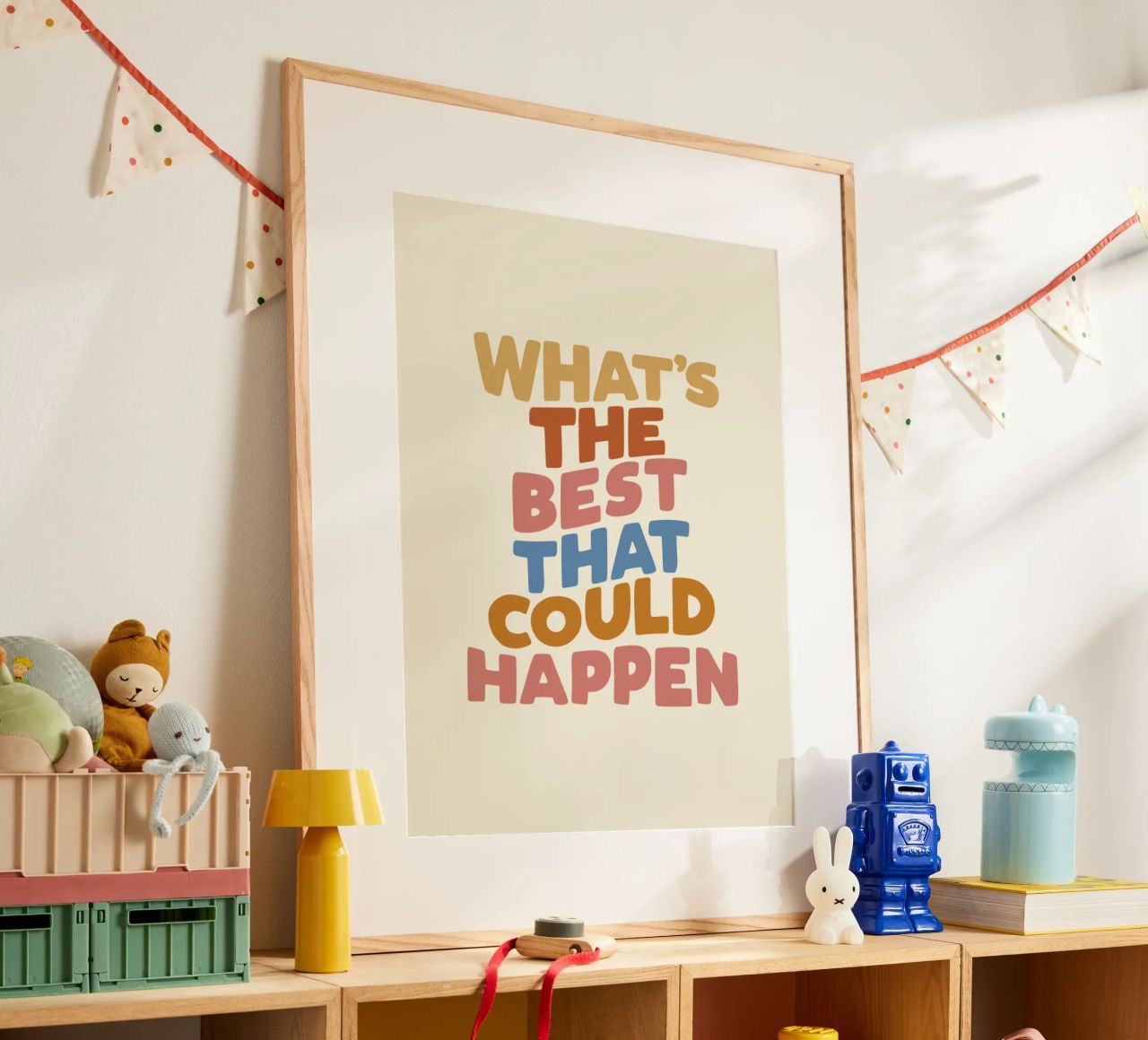 Was ist das Beste, was passieren kann Typografie Druck Poster von THE MOTIVATED TYPE