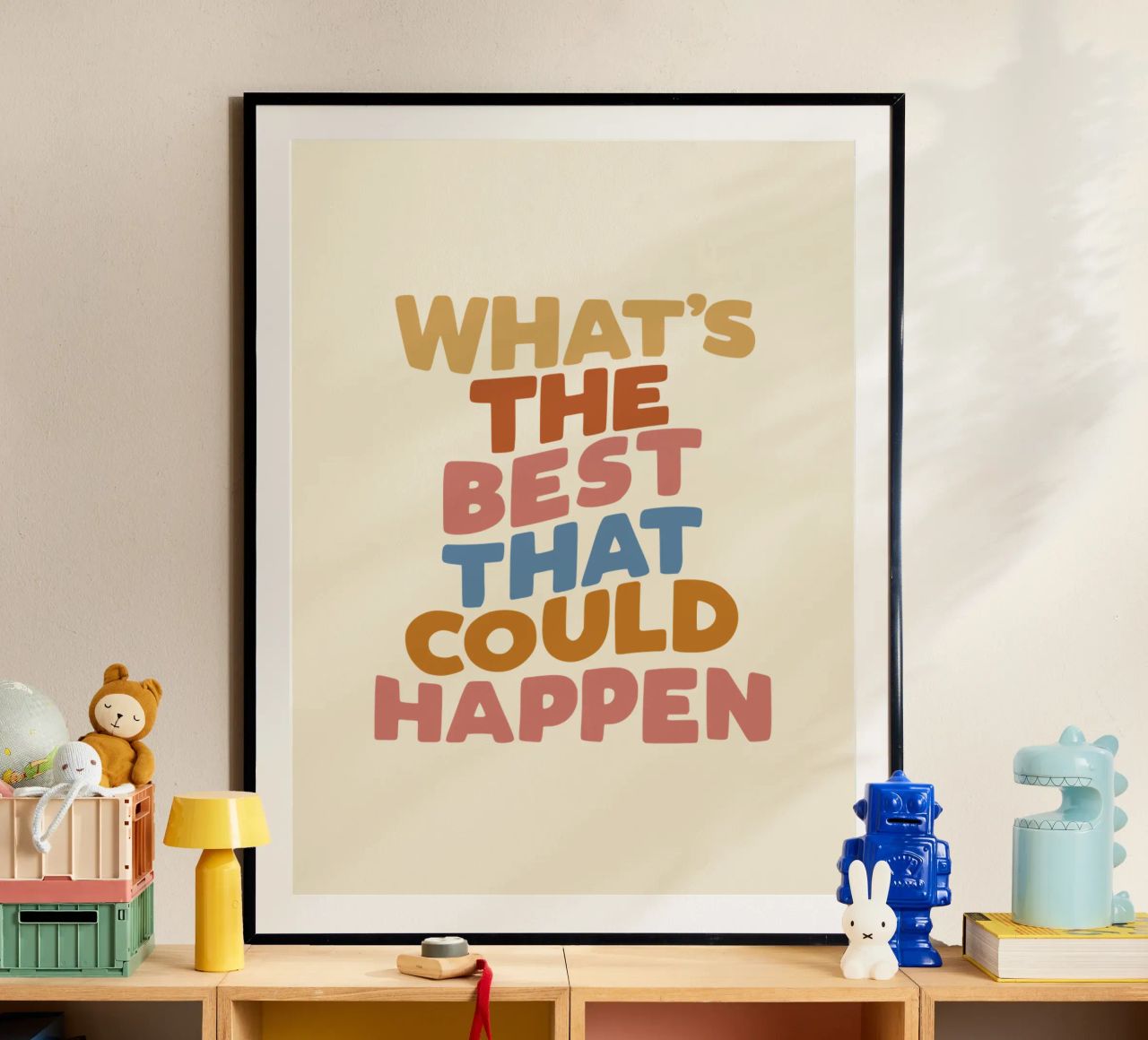 Was ist das Beste, was passieren kann Typografie Druck Poster von THE MOTIVATED TYPE