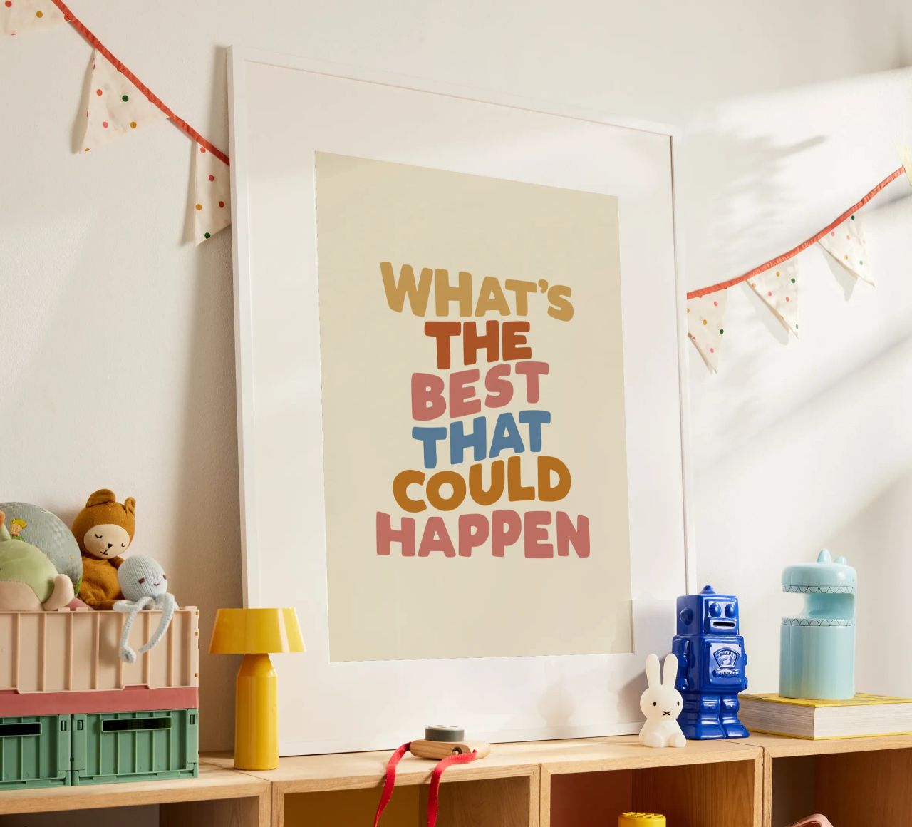 Was ist das Beste, was passieren kann Typografie Druck Poster von THE MOTIVATED TYPE