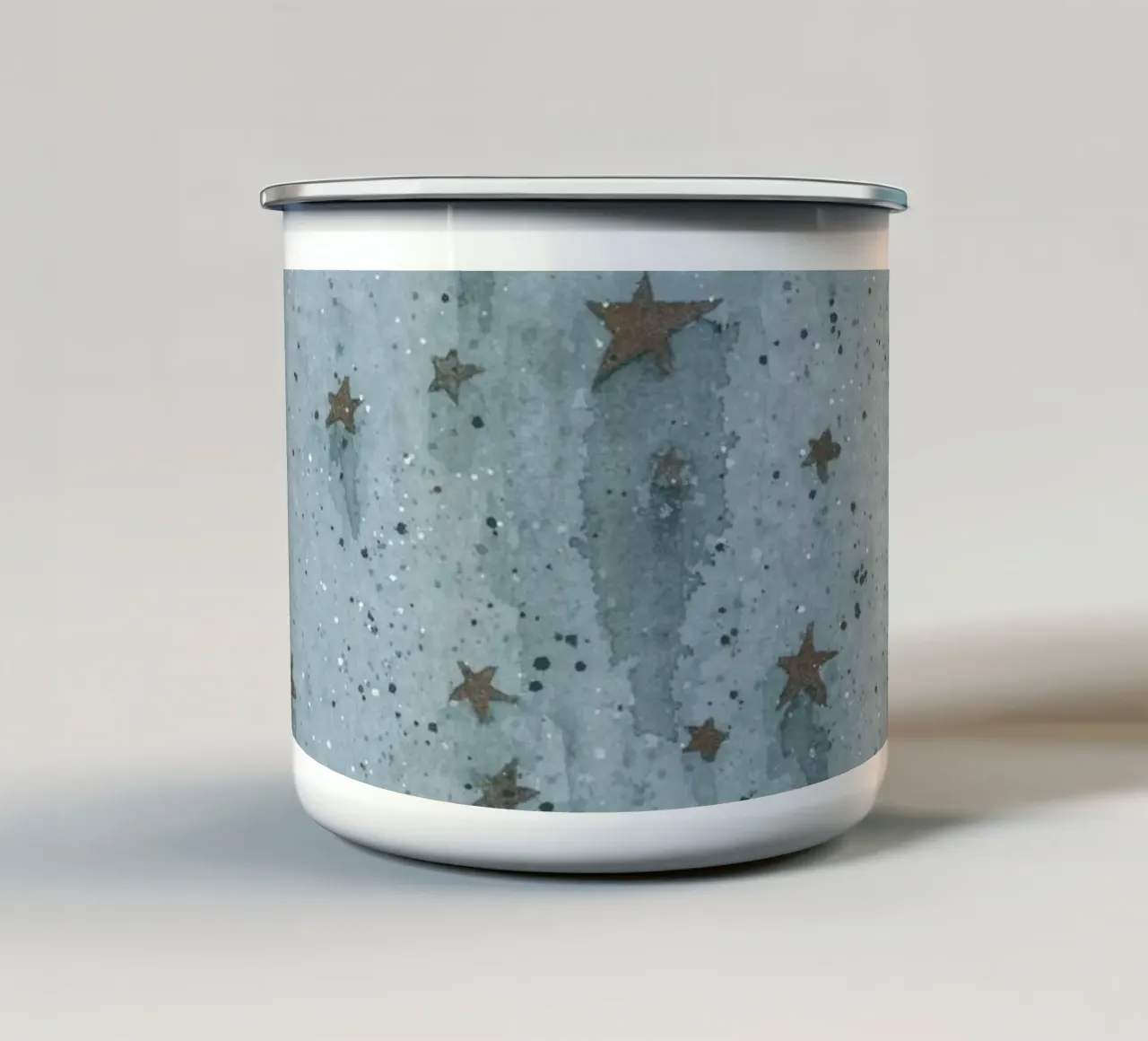 Stelle blu e oro ad acquerello tazza in smalto da This Wild Soul - Illustration