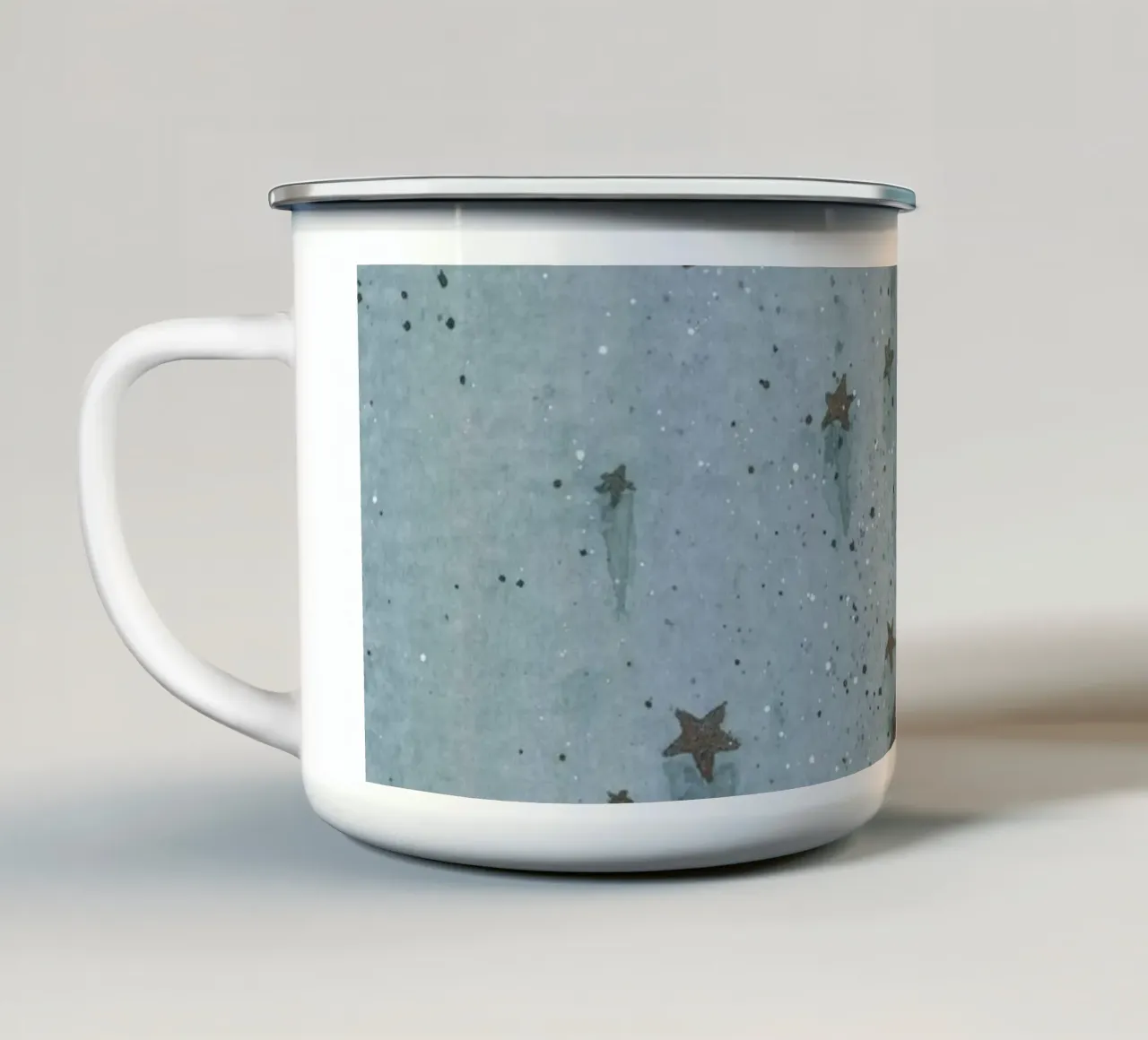 Stelle blu e oro ad acquerello tazza in smalto da This Wild Soul - Illustration