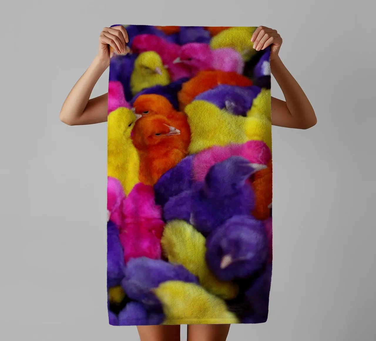 Pulcini colorati asciugamano da bagno da Simon Koy