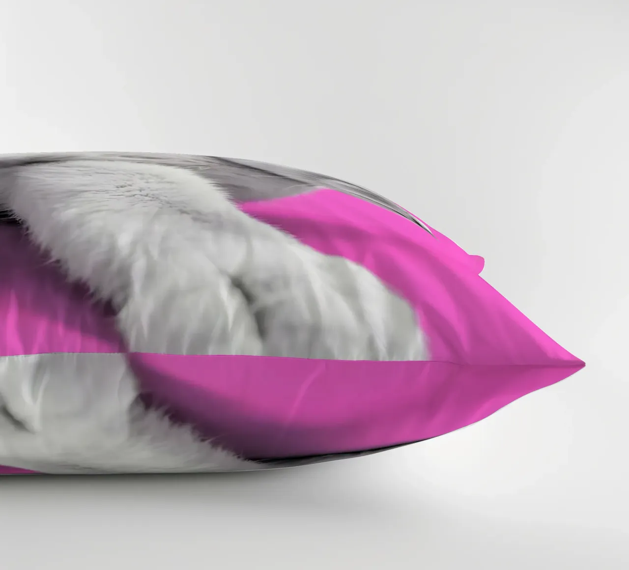 Coniglietto moderno pop art in scena rosa cuscino da Studio Mooodz
