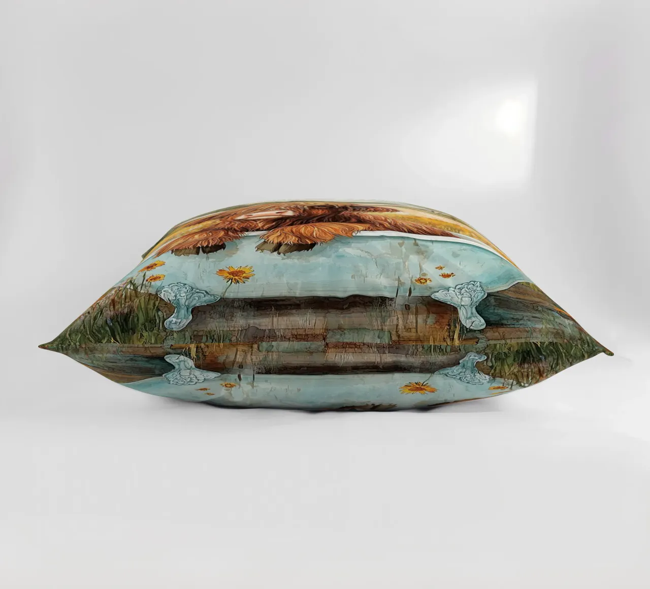 Mucca delle Highlands cuscino da Nikis Art Studio