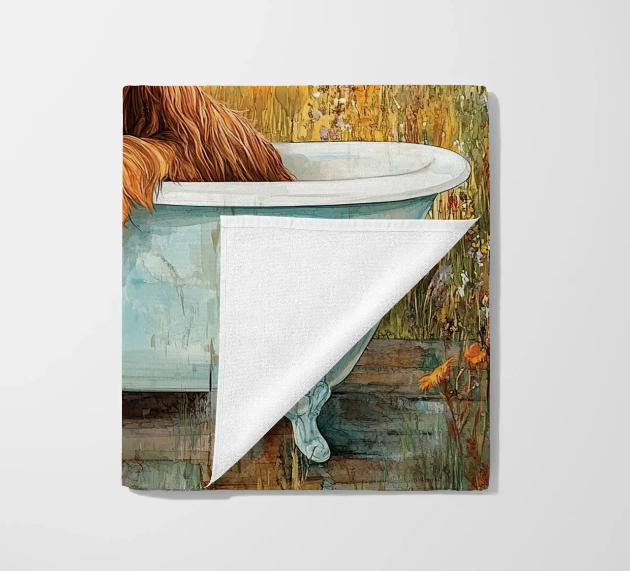 Mucca delle Highlands telo mare da Nikis Art Studio