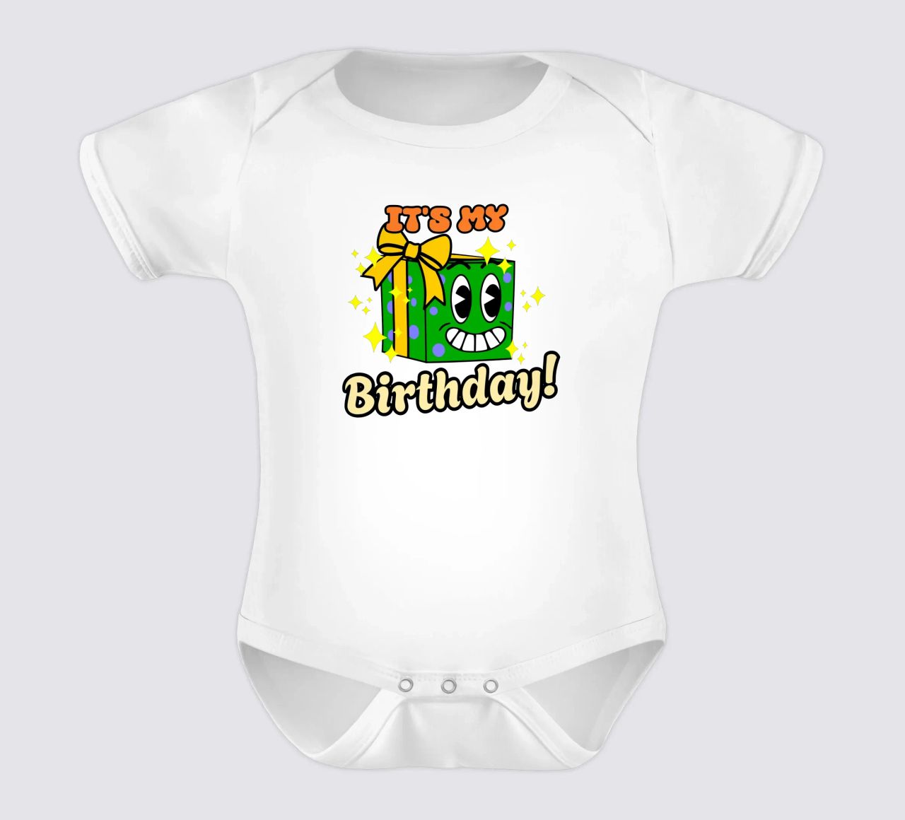 Boîte à cadeaux rétro amusante Cartoon It's My Birthday body bébé de sillyindustries