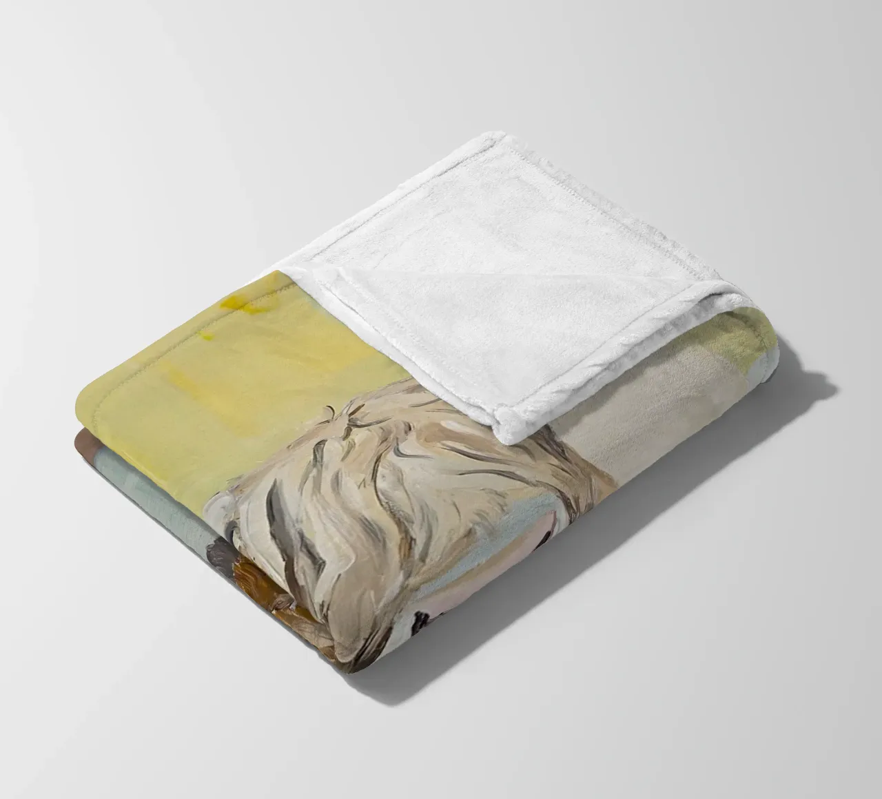 Mucca Highland nella vasca da bagno coperta in pile da Nikis Art Studio