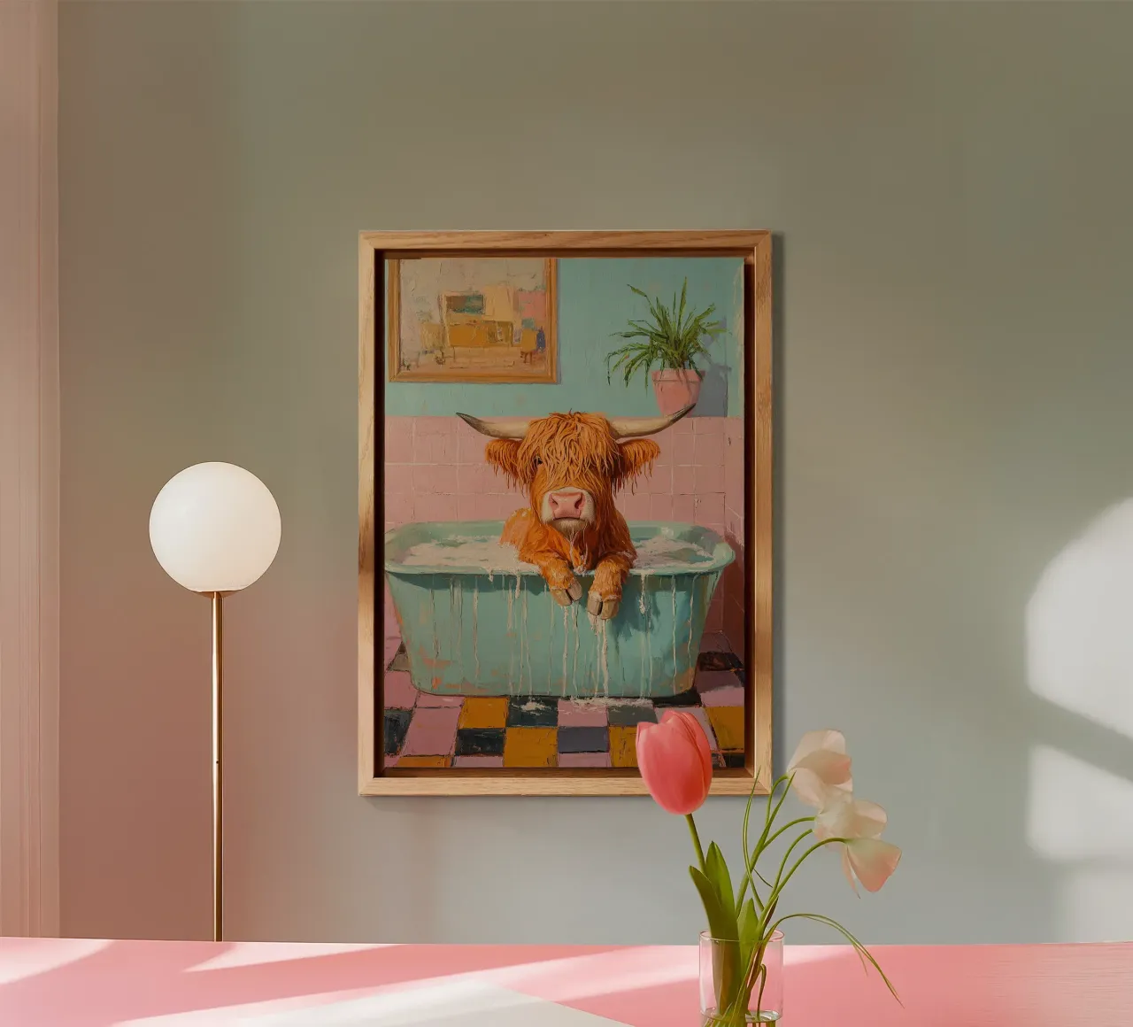 Mucca delle Highlands alluminio dibond da Nikis Art Studio