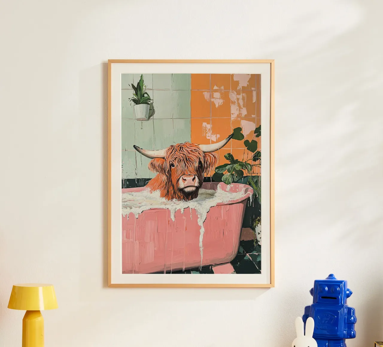 Mucca delle Highlands carta hahnemühle da Nikis Art Studio