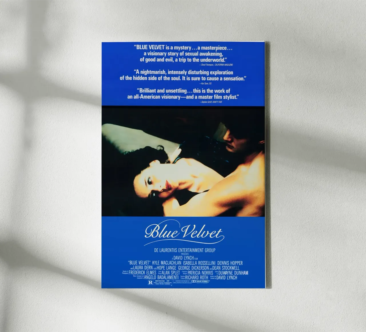 Blue Velvet Movie, David Lynch canvas by Attaboy Dsgn