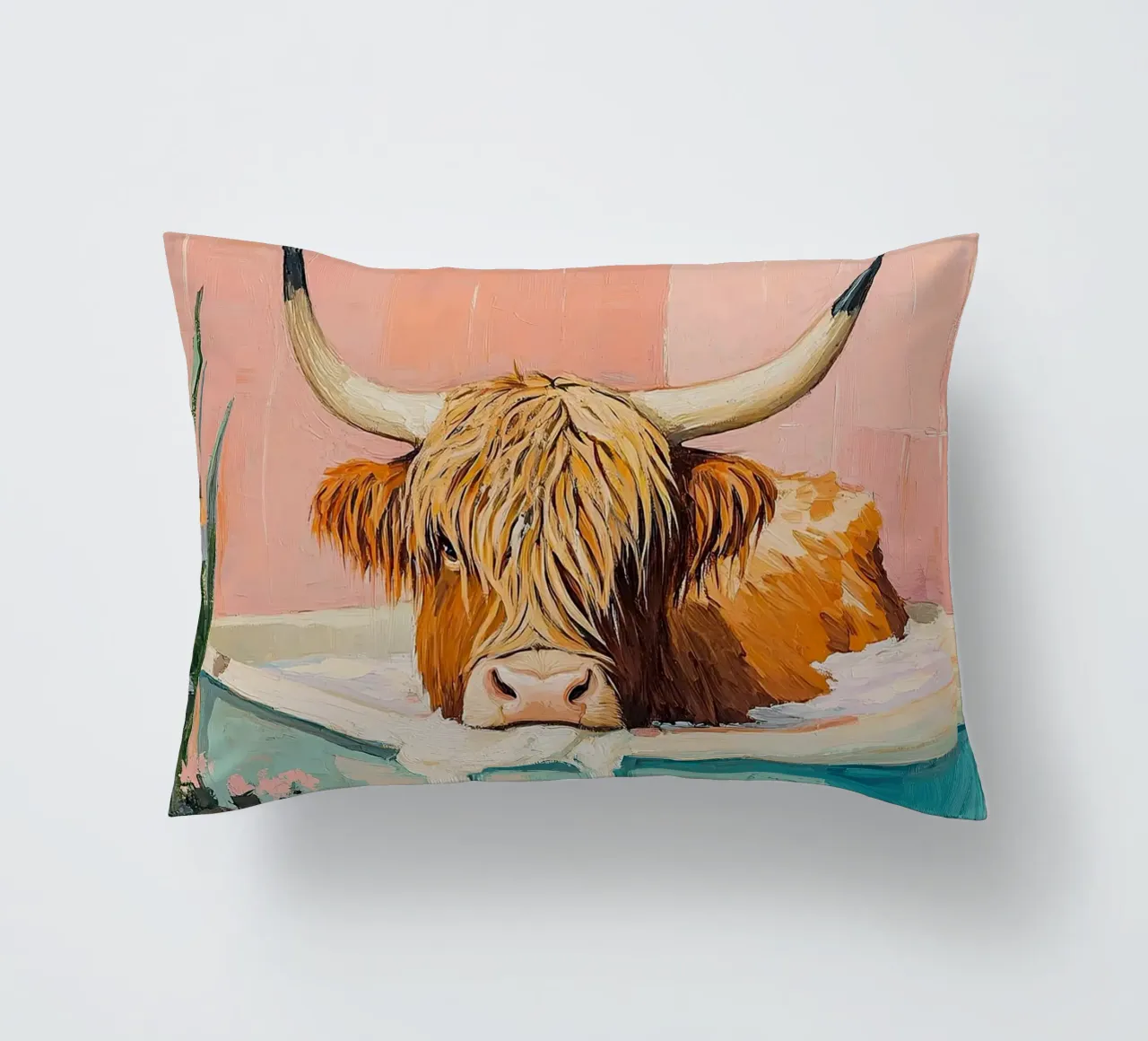 Mucca delle Highlands cuscino da Nikis Art Studio