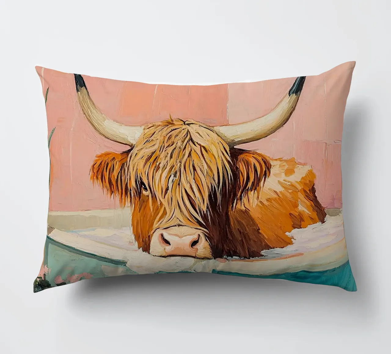 Mucca delle Highlands cuscino da Nikis Art Studio