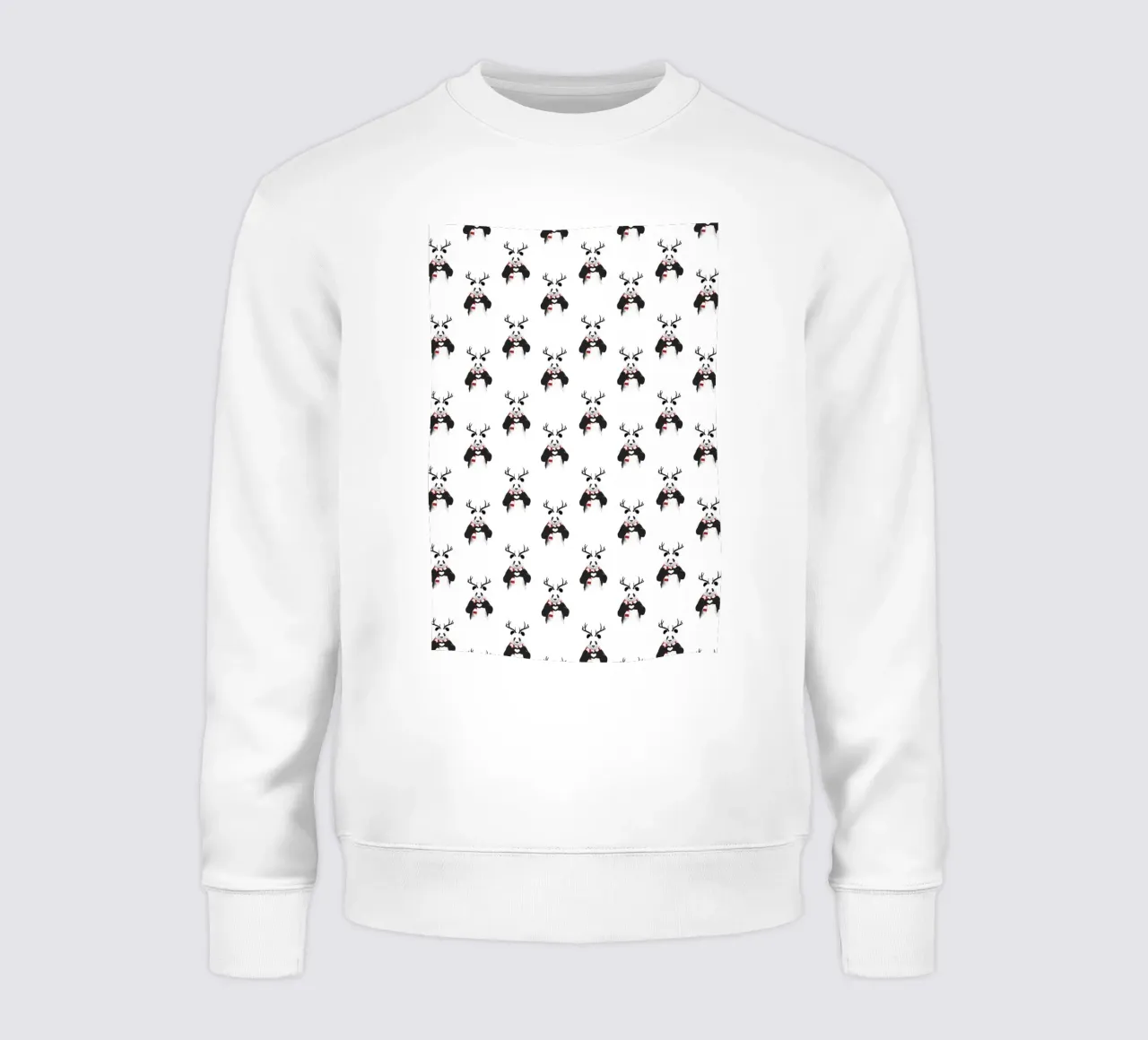 Xmas Panda Pattern Sweatshirt von Balazs Solti
