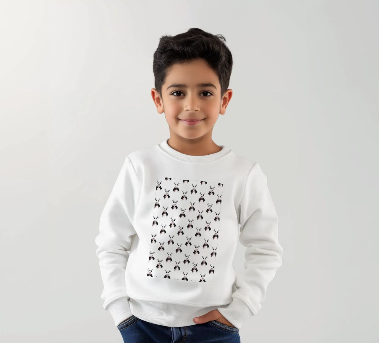 Xmas Panda Pattern felpa bambino da Balazs Solti