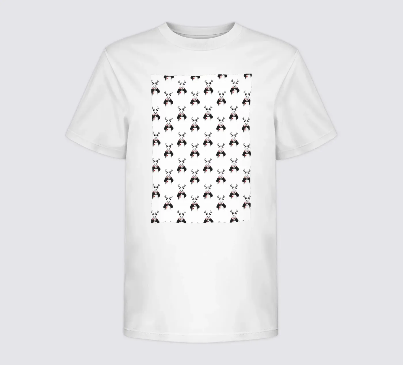 Xmas Panda Pattern kinder t-shirt van Balazs Solti