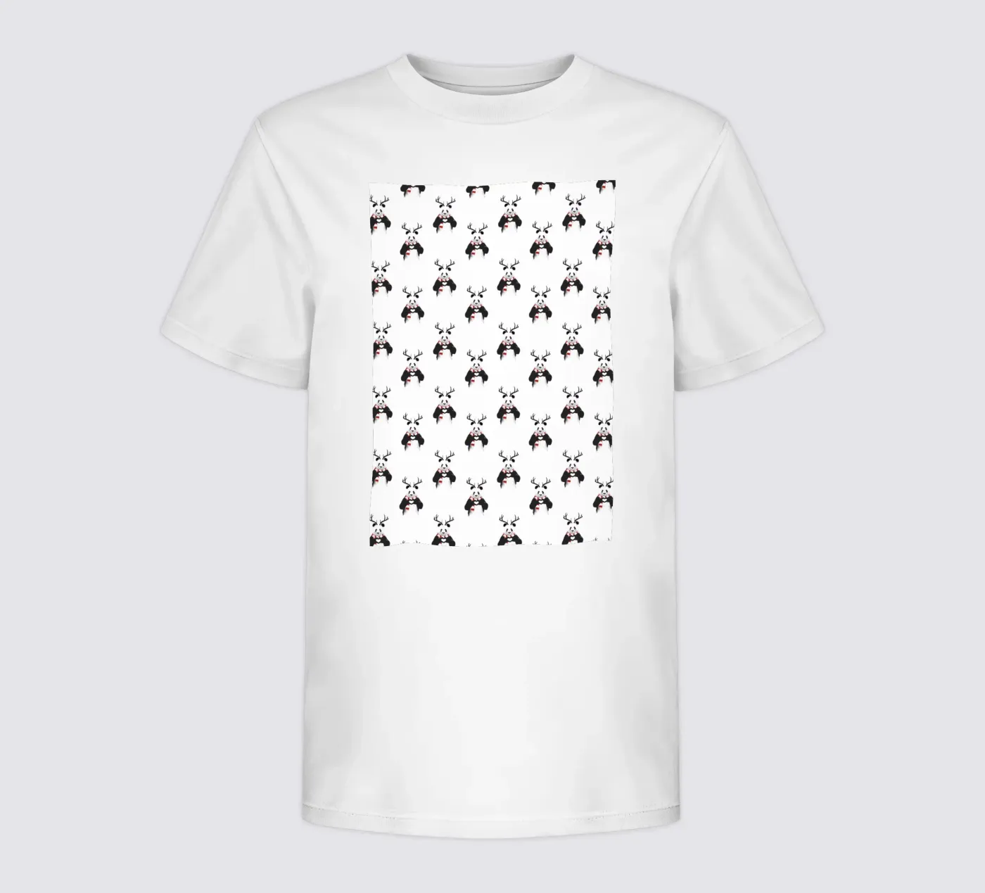 Xmas Panda Pattern kinder t-shirt van Balazs Solti