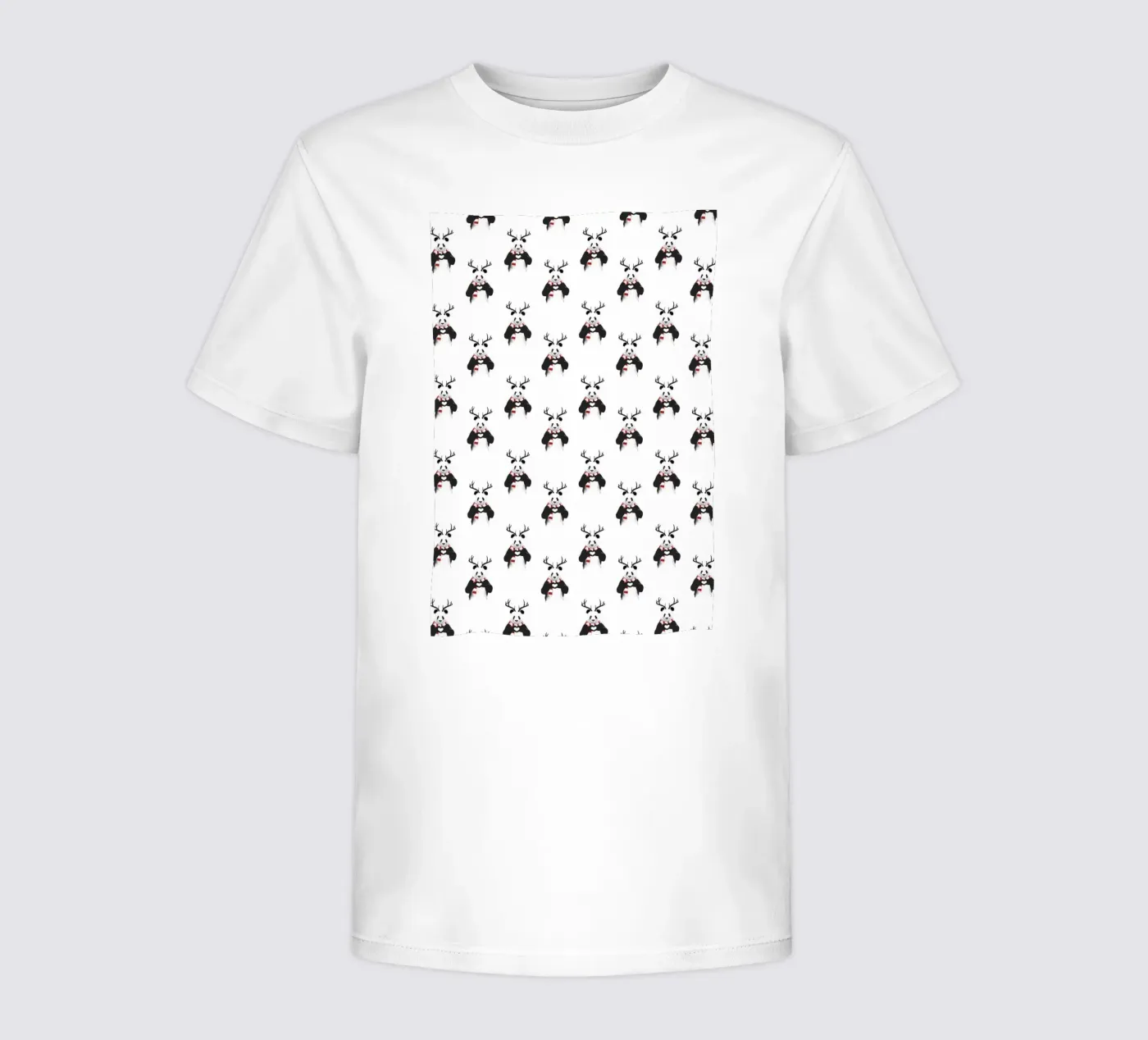 Xmas Panda Pattern kinder t-shirt van Balazs Solti