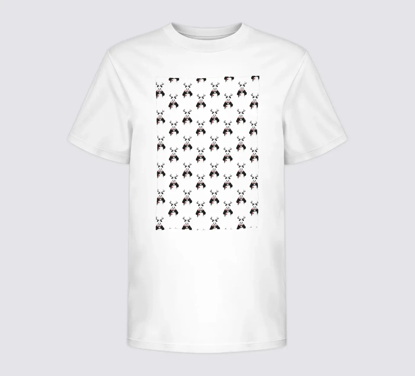 Xmas Panda Pattern kinder t-shirt van Balazs Solti