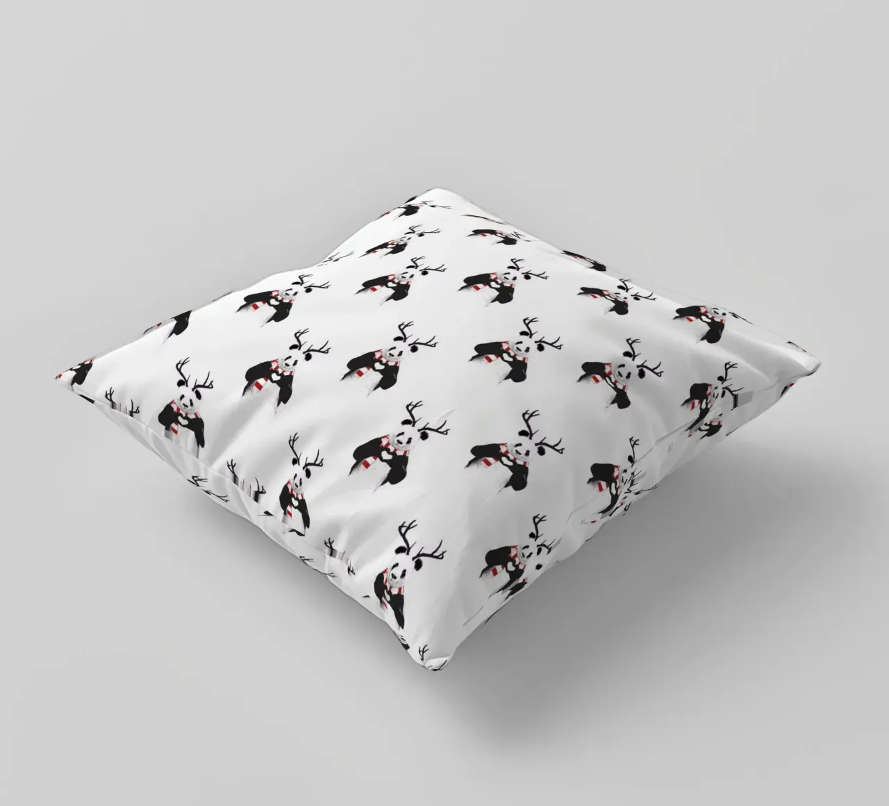 Xmas Panda Pattern cuscino da Balazs Solti