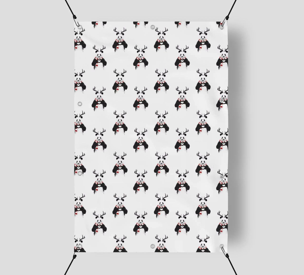 Xmas Panda Pattern telo in pvc da Balazs Solti