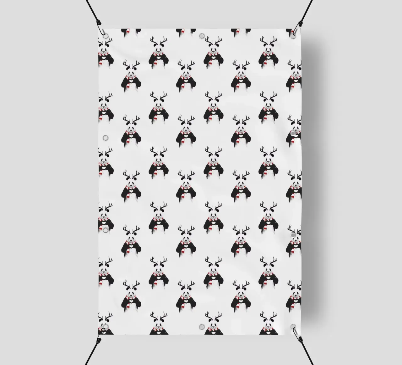 Xmas Panda Pattern telo in pvc da Balazs Solti
