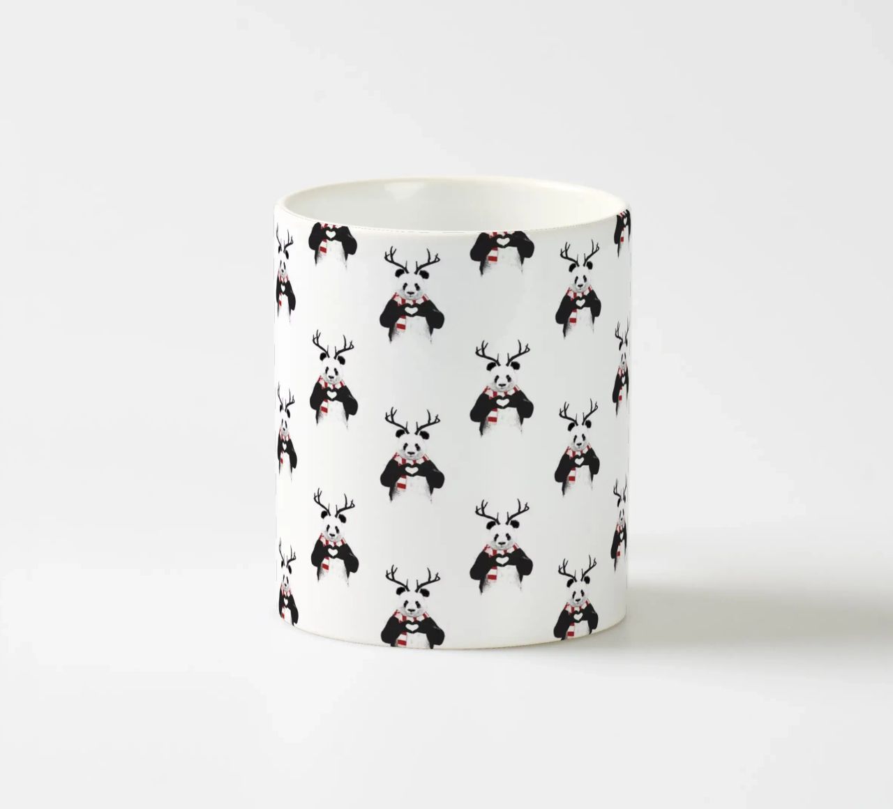 Xmas Panda Pattern tazza in ceramica da Balazs Solti