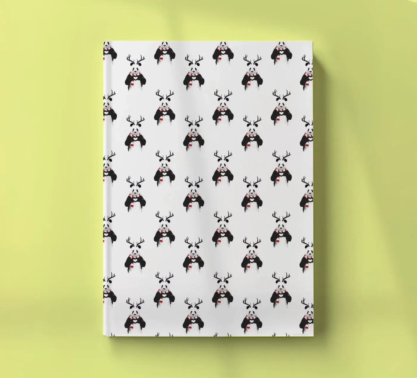 Xmas Panda Pattern notebook by Balazs Solti
