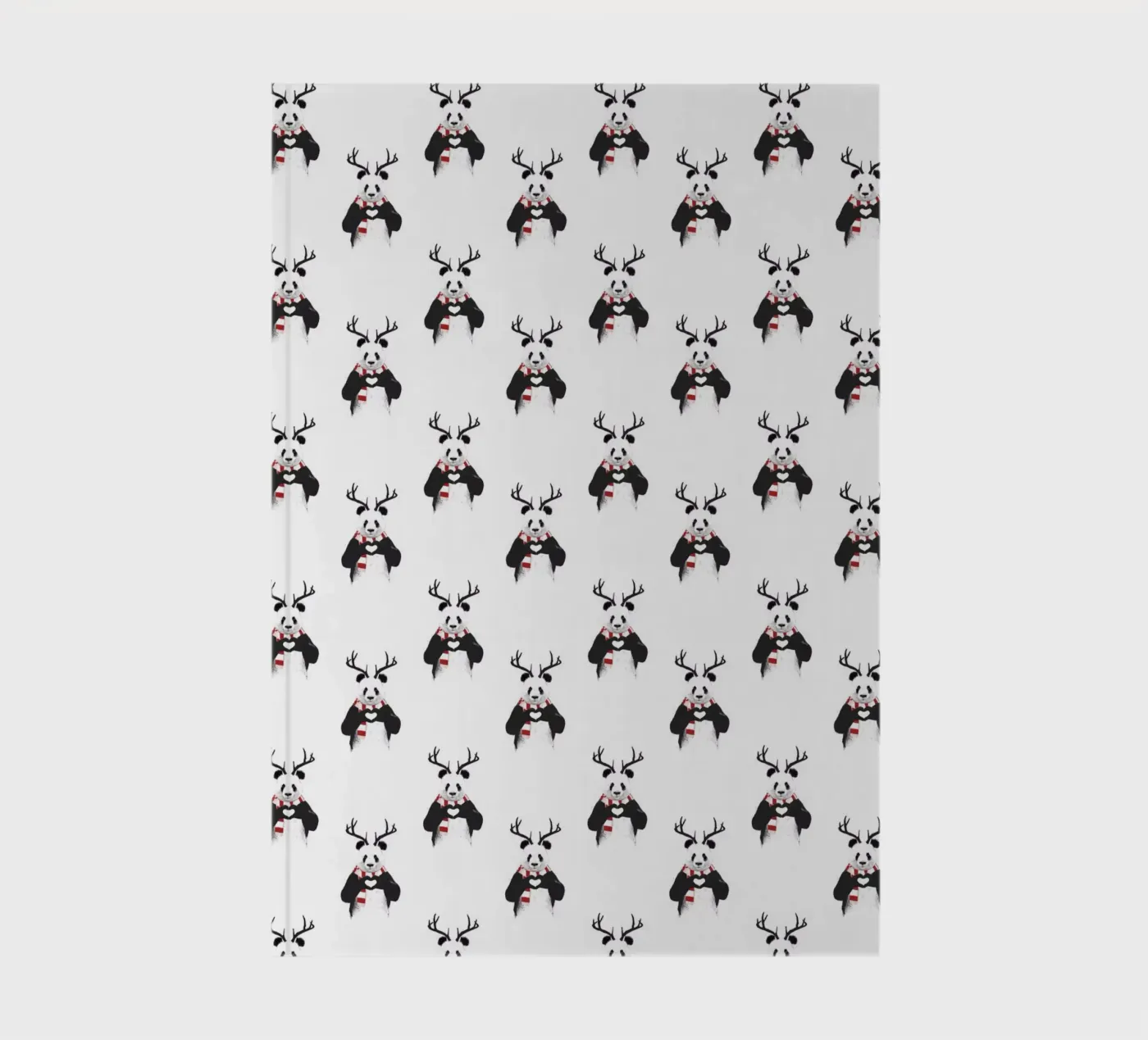 Xmas Panda Pattern notebook by Balazs Solti