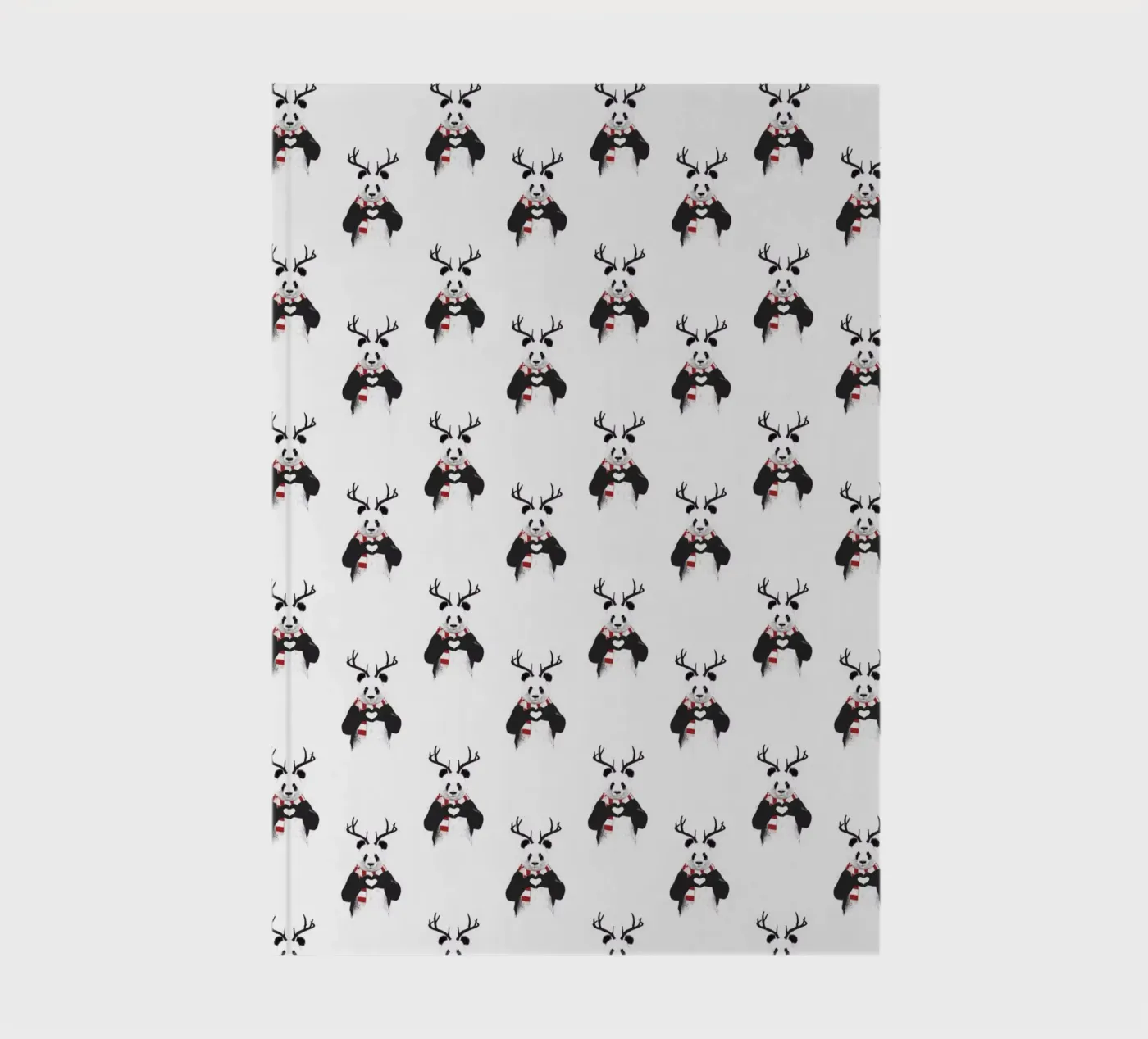 Xmas Panda Pattern notebook by Balazs Solti