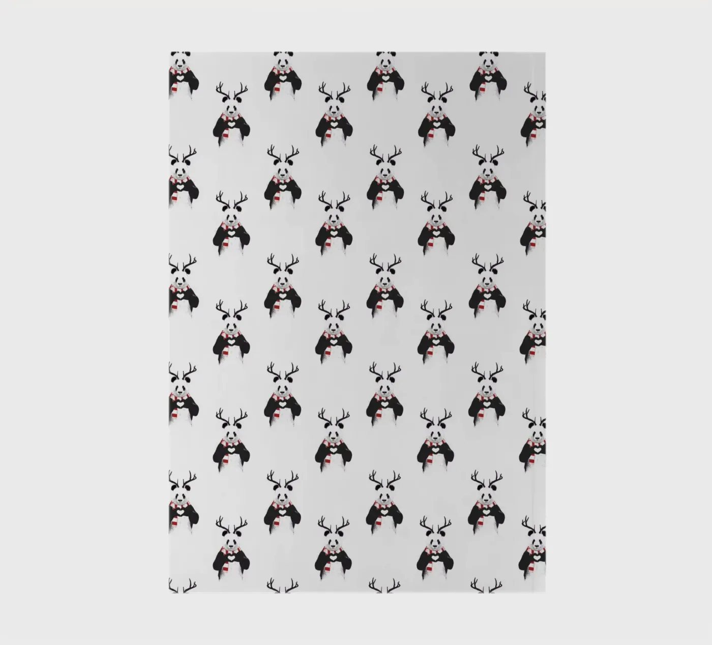 Xmas Panda Pattern notebook by Balazs Solti